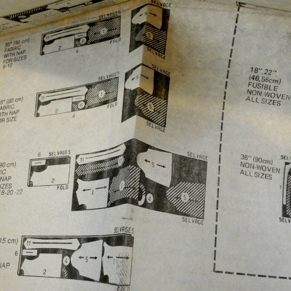 Vintage Vogue Pattern Womens Blouse and Tie Top 4 Styles Size 12 UK/8 USA Uncut - Picture 9 of 12